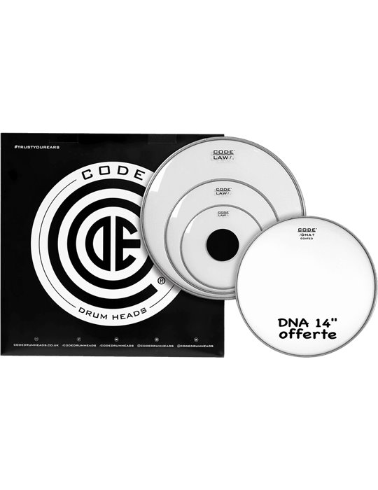 TOM PACK CODE LAW ROCK TRANSPARENTE (10,12,16" + DNA 14 ")