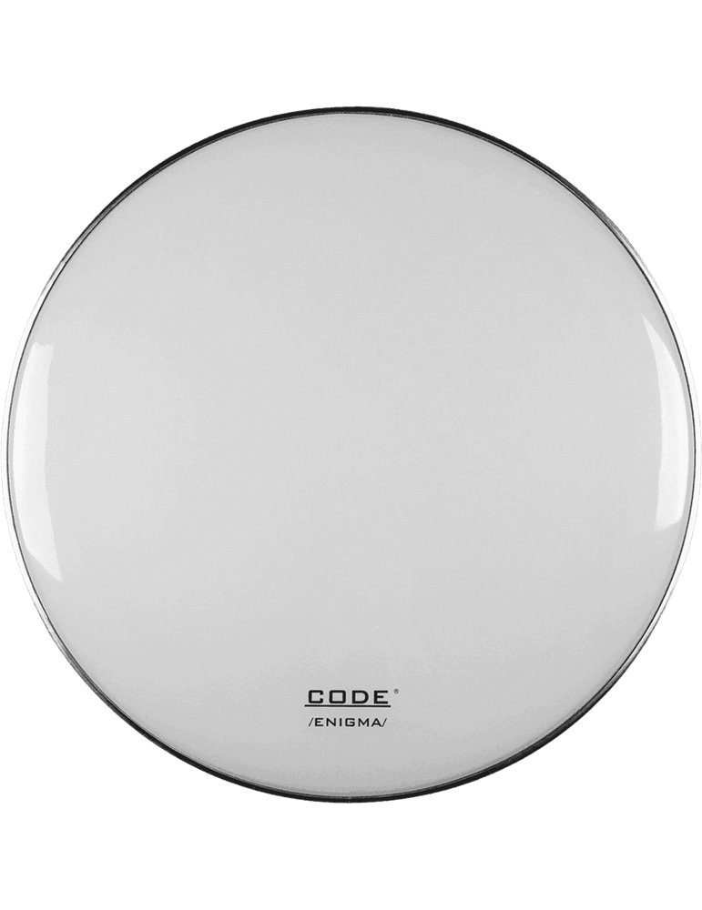 PARCHE BOMBO CODE RESONANTE 24" ENIGMA BLANCO