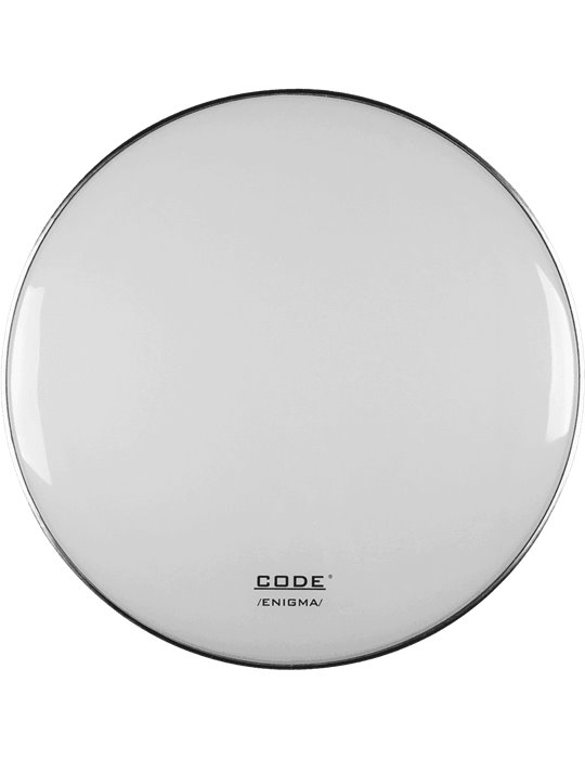 PARCHE BOMBO CODE RESONANTE 24" ENIGMA BLANCO