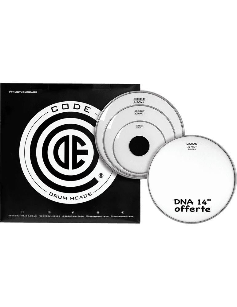 TOM PACK CODE LAW FUSION TRANSPARENTE (10,12,14" + DNA 14 ")