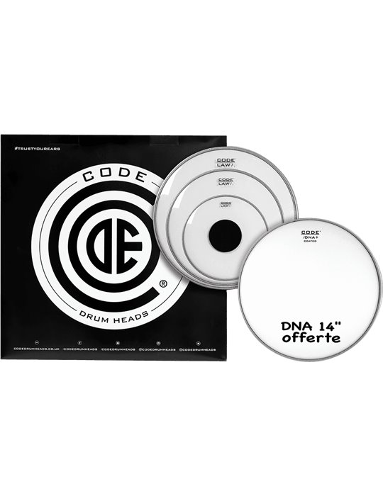 TOM PACK CODE LAW FUSION TRANSPARENTE (10,12,14" + DNA 14 ")