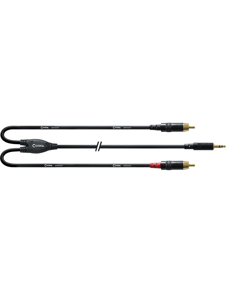 Cable Y minijack estéreo/2 rca 1,5 m