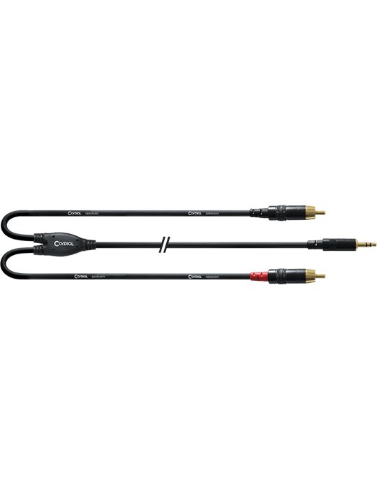Cable Y minijack estéreo/2 rca 1,5 m