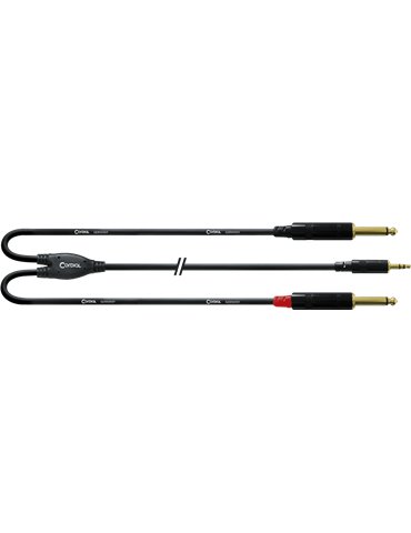 Cable Y minijack estéreo/2 jack mono 3 m
