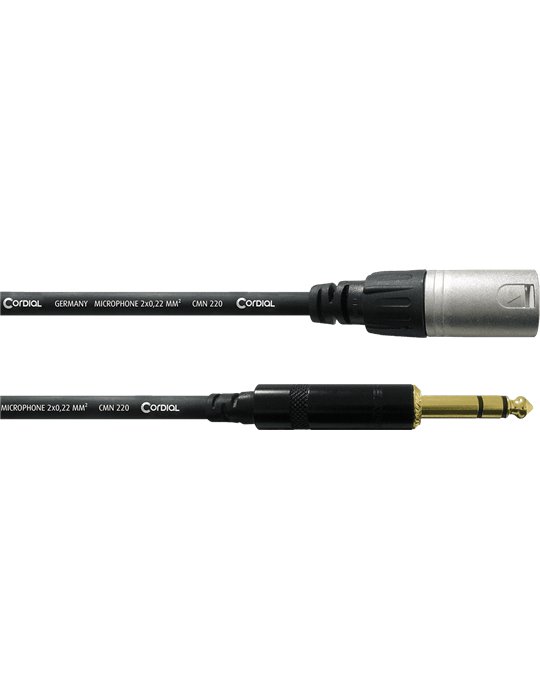 Cable de audio estéreo XLR macho / jack macho estéreo 3 m