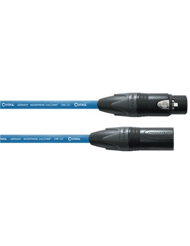 Cable de micrófono XLR 10 m azul