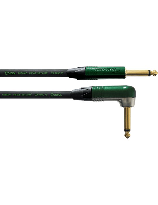 Cable jack recto/acodado 9 m verde