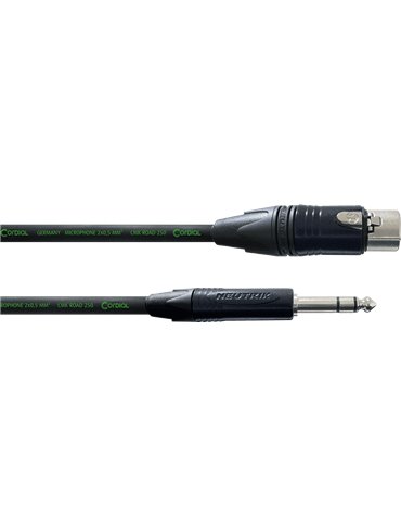 Cable de audio jack estéreo/XLR hembra de 5 m