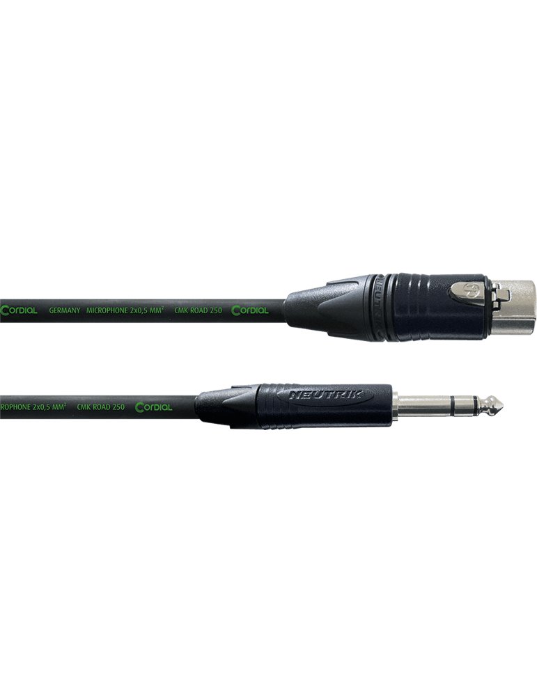 Cable de audio jack estéreo/XLR hembra de 5 m
