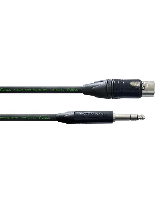 Cable de audio jack estéreo/XLR hembra de 5 m