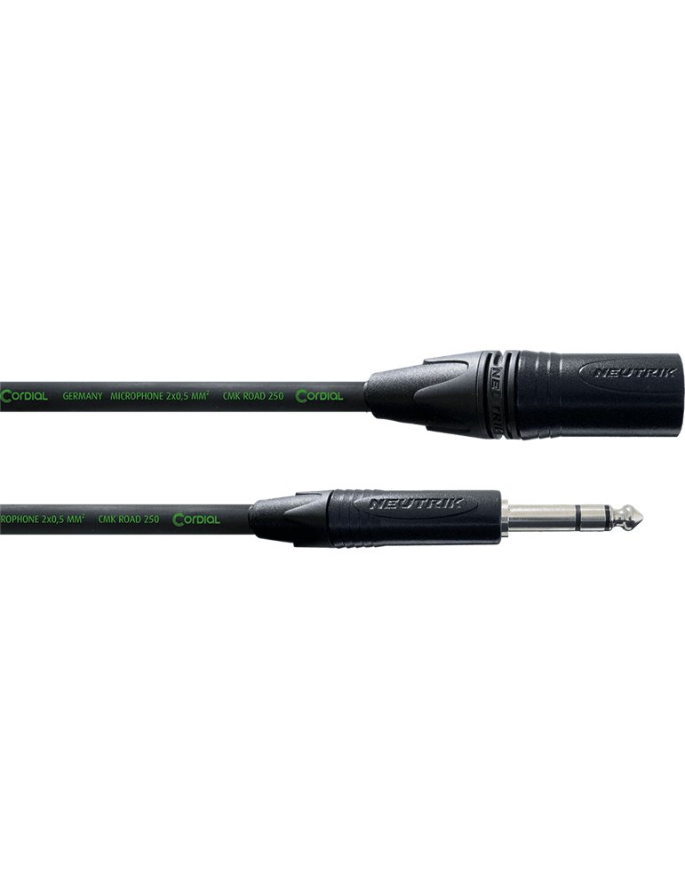 Cable de audio jack estéreo/XLR macho 5 m