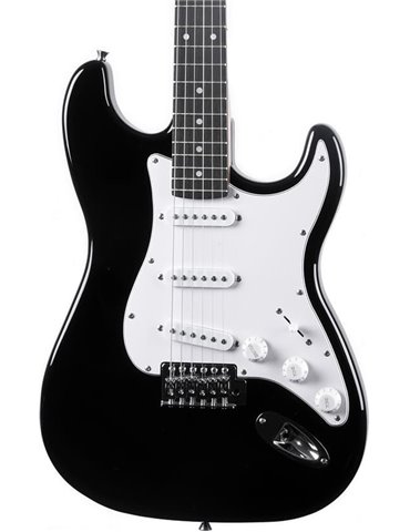Guitarra eléctrica Eko Starter ST100 tipo Strat - Negra