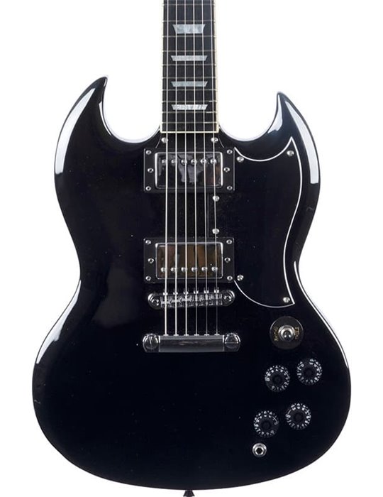 Guitarra eléctrica Eko Starter DV300 tipo SG - Negra