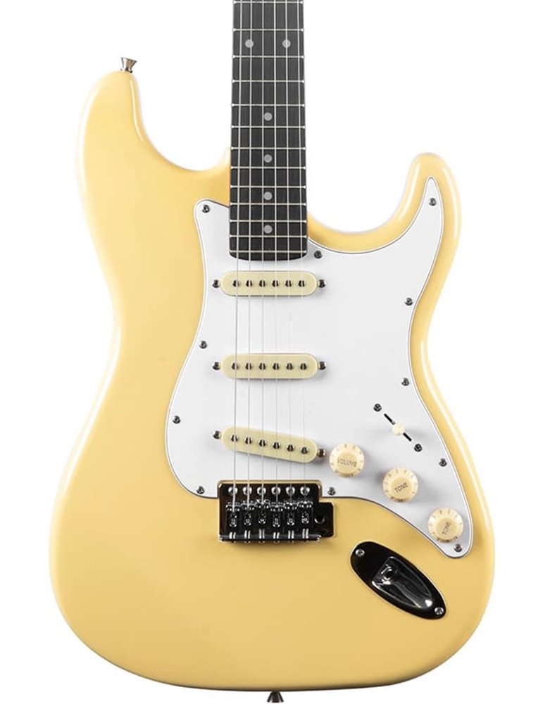 Guitarra eléctrica Eko Starter ST300 tipo Strat - Crema
