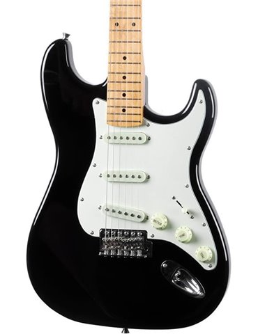 Guitarra eléctrica Eko Starter ST401 tipo Strat (diapasón de arce) - Negra