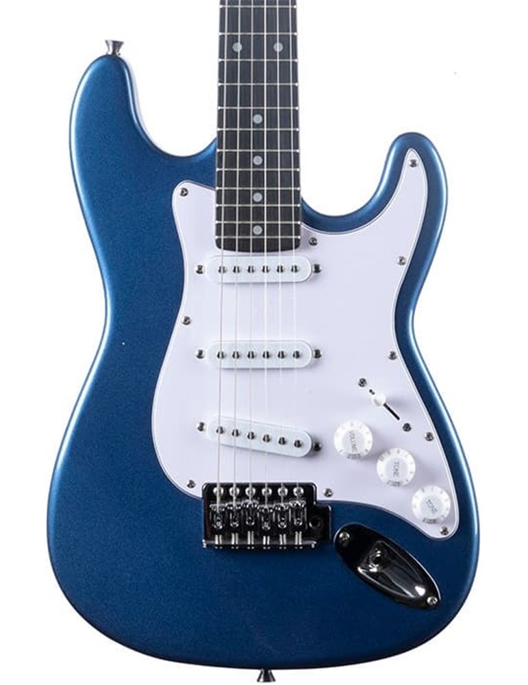 Guitarra eléctrica Eko Starter ST100 formato 3/4 tipo Strat - Azul Metálico