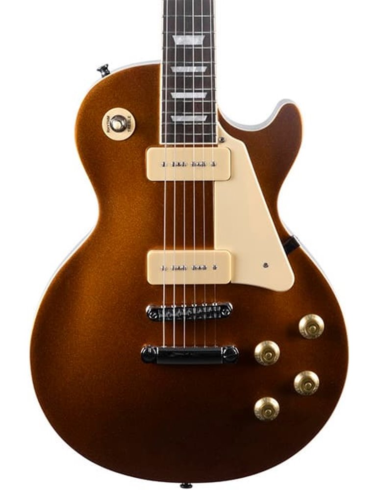 Guitarra eléctrica Eko Starter LS400 tipo LP con pastillas P90 vintage - Dorada