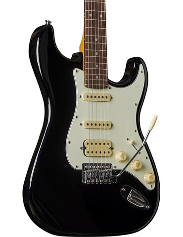 Guitarra eléctrica Eko Starter ST350 tipo Strat vintage HSS - Negra