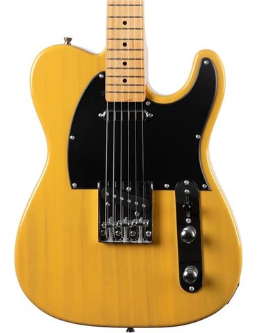 Guitarra eléctrica Eko Starter TL401 tipo Tele (diapasón de arce) - Butterscotch