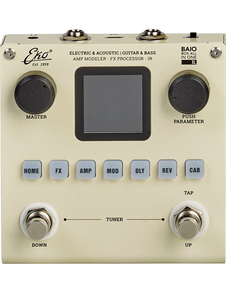 BOX ALL IN ONE PARA GUITARRA Y BAJO  ELÉCTRICO -  (Batería Recargable y Bluetooth)