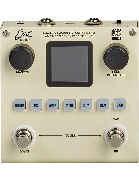 BOX ALL IN ONE PARA GUITARRA Y BAJO  ELÉCTRICO -  (Batería Recargable y Bluetooth)