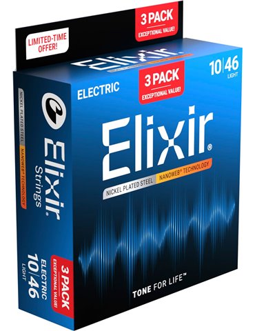 PACK 3 - JUEGOS ELÉCTRICA NANOWEB NICKEL P. STEEL LIGHT 10-46