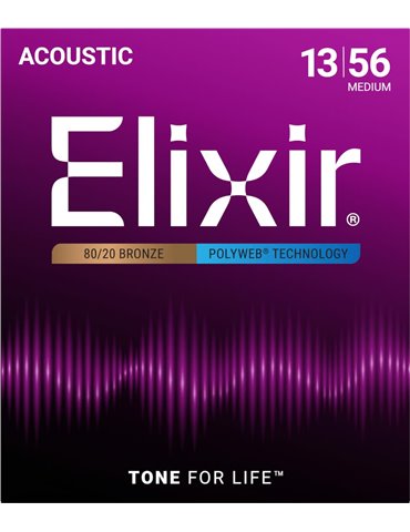 JUEGO ACÚSTICA POLYWEB 80/20 BRONZE ML 13-56