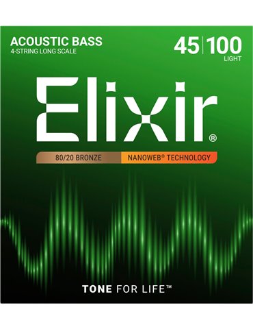 JUEGO BAJO ACÚSTICO NANOWEB 80/20 BRONZE LIGHT 45-100