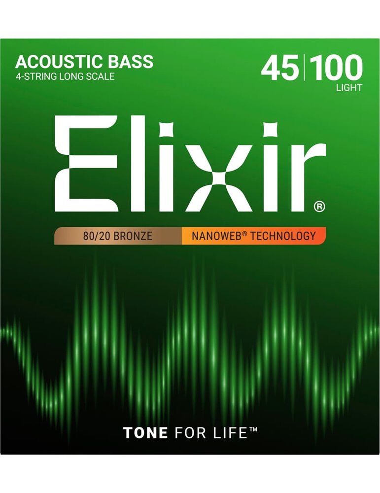 JUEGO BAJO ACÚSTICO NANOWEB 80/20 BRONZE LIGHT 45-100