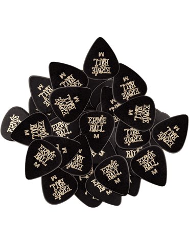 PACK 144 UD. PÚAS CELLULOID NEGRA - MEDIUM (0,72 mm)