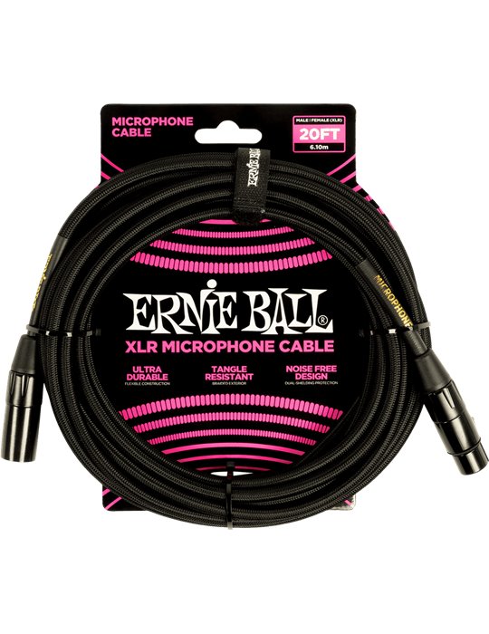 CABLE EB MICRÓFONO TRENZADO XLR-XLR 6 m - Negro