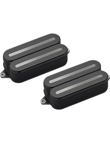 SET 2 PASTILLAS HUMBUCKER FLUENCE MODERN OPEN CORE RAILS - NEGRA / BLACK NICKEL