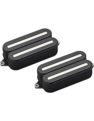 SET 2 PASTILLAS HUMBUCKER FLUENCE MODERN OPEN CORE RAILS - NEGRA / NICKEL