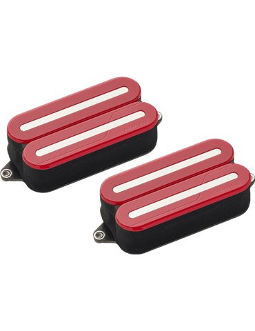 SET 2 PASTILLAS HUMBUCKER FLUENCE MODERN OPEN CORE RAILS - ROJA / NICKEL