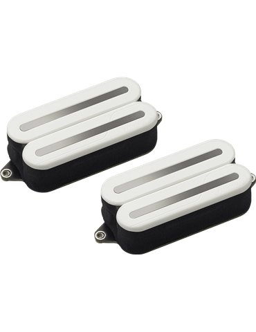 SET 2 PASTILLAS HUMBUCKER FLUENCE MODERN OPEN CORE RAILS - BLANCA / BLACK NICKEL