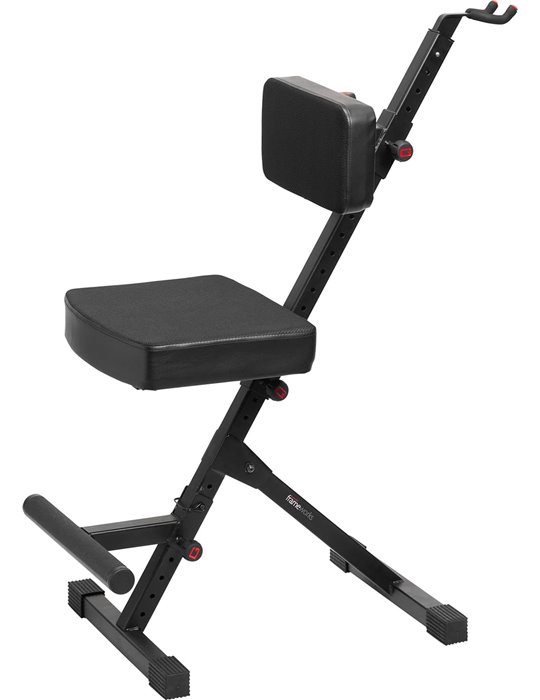 Taburete Deluxe ajustable con soporte para guitarra