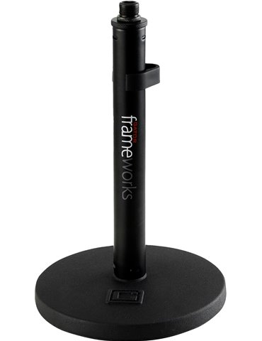 Soporte de micro de sobremesa base redonda 15 cm altura fija 23 cm