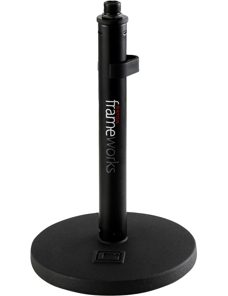 Soporte de micro de sobremesa base redonda 15 cm altura fija 23 cm