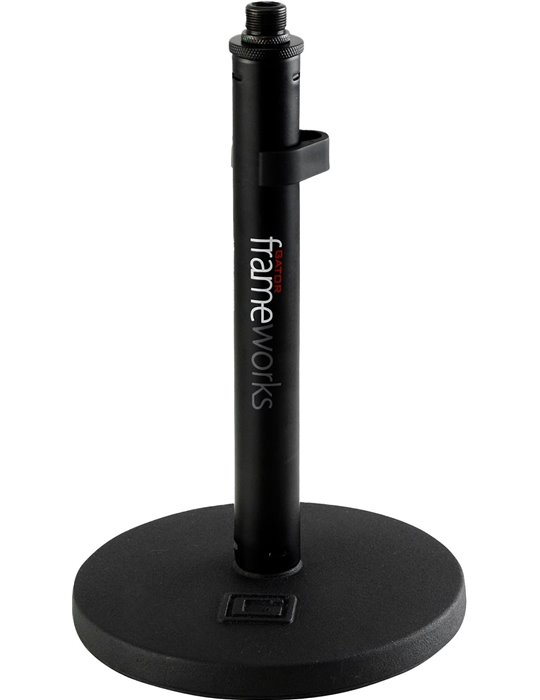 Soporte de micro de sobremesa base redonda 15 cm altura fija 23 cm