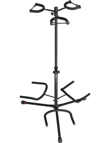 Soporte triple para guitarra con protección de goma