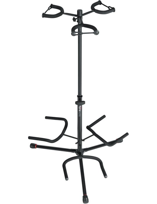 Soporte triple para guitarra con protección de goma