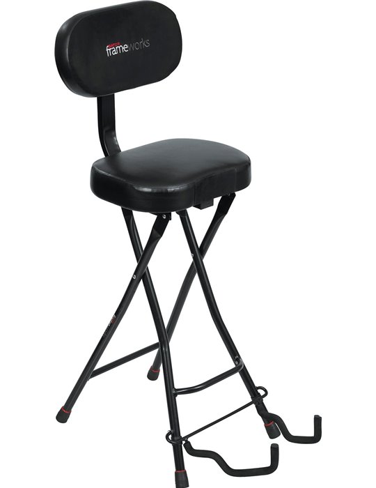 Taburete con soporte para guitarra