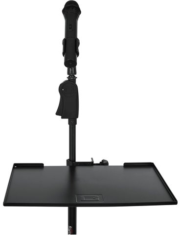 Bandeja con clamp para soporte de micro 28 x 38 cm, capacidad 4,5 kg