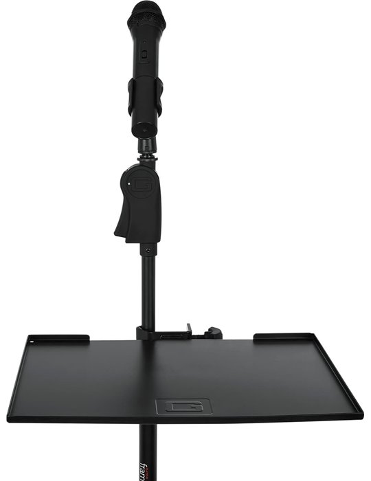 Bandeja con clamp para soporte de micro 28 x 38 cm, capacidad 4,5 kg