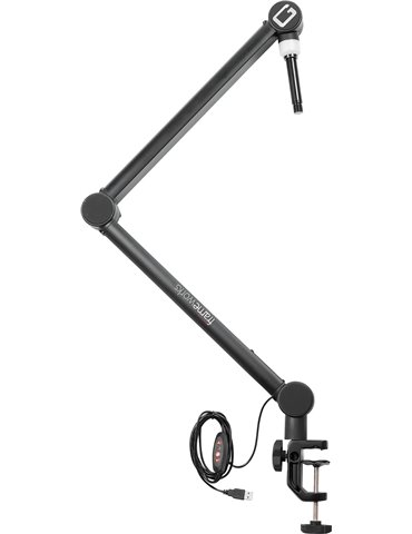 Soporte de micro profesional sobremesa con luz ?On-Air?