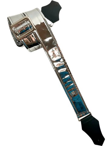 CORREA GUIT/BAJO -  Mirror Reflective Silver