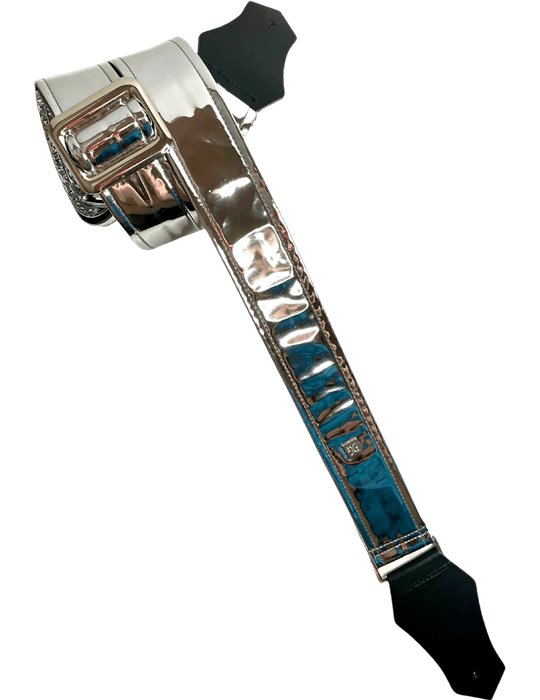 CORREA GUIT/BAJO -  Mirror Reflective Silver