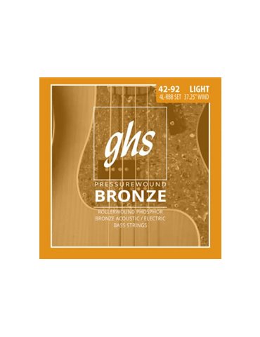 JUEGO BAJO ACÚSTICO PRESSUREWOUND BRONZE LIGHT 42-92