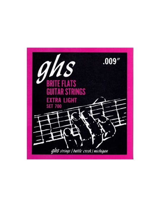 JUEGO G,ELÉCTRICA BRITEFLATS® EXTRA LIGHT 9-42