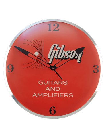 Gibson Vintage Lighted Wall Clock, Kalamazoo Orange